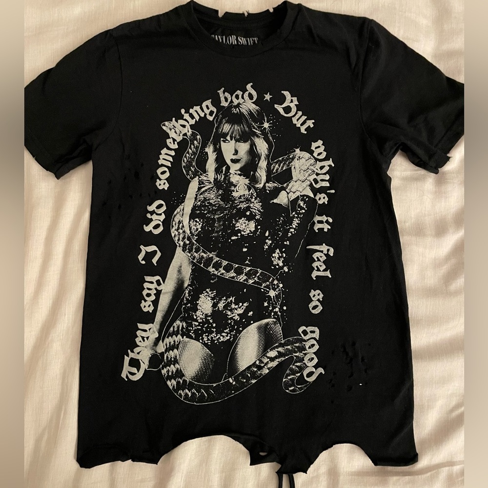 Taylor Swift I Did Something Bad Reputation Era Shirt Black Size XS